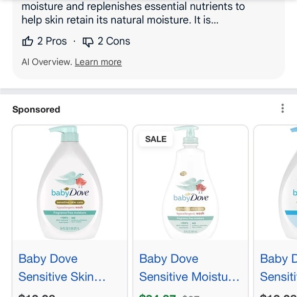 Baby Dove NEW hypoallergenic wash, sensitive skin care. Gifts and basics. - Picture 8 of 9